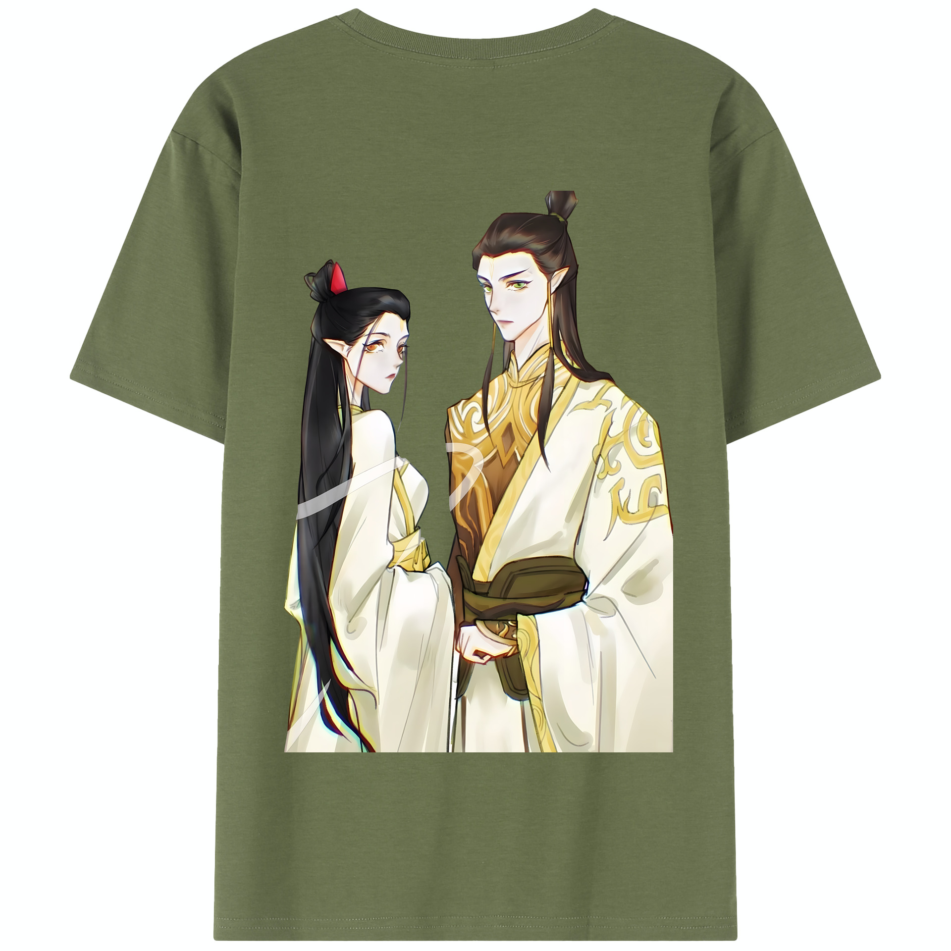（画像用） Ne Zha 2 ナタ 魔童の大暴れ 綿100％半袖Tシャツ（背面プリント）